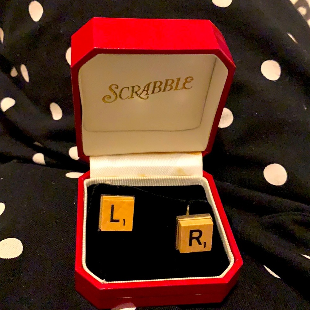Sterling Silver Scrabble Cufflinks - image 1